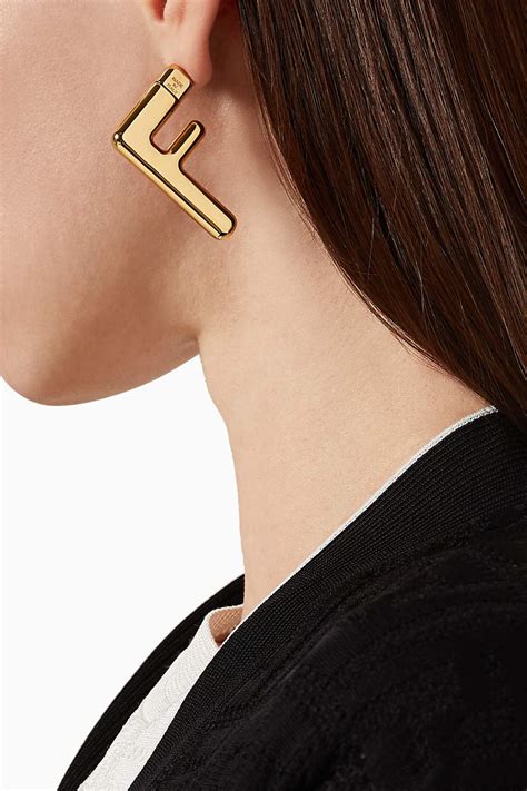 fendi ff earrings|fendi pierced earrings.